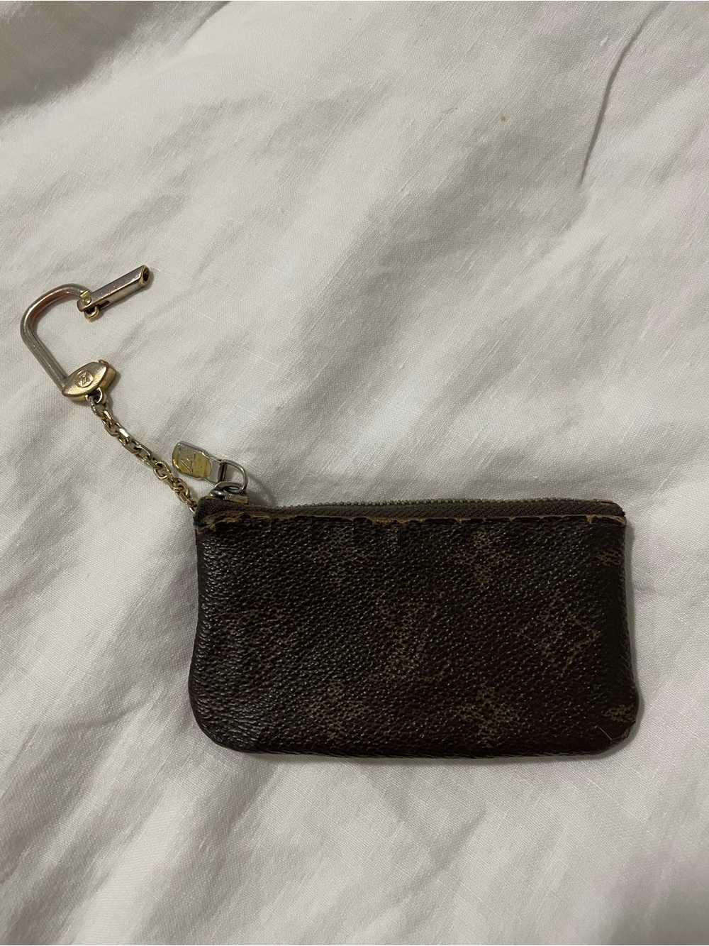 Louis Vuitton Brown Monogram Key & Card Holder with Gold Hardware